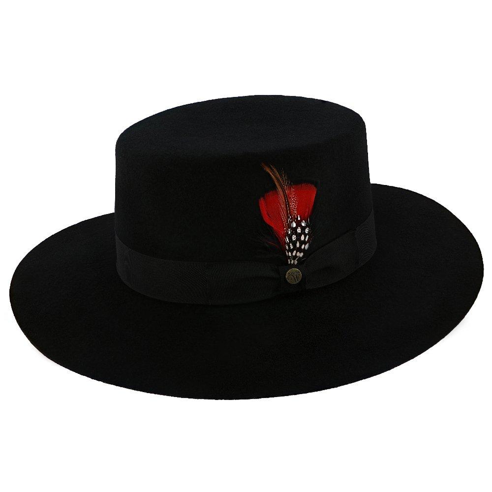 Bolero Hat Black Wide Brim Hat Mens East Coast Walrus Hats Wool