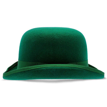 St. Patrick's Day Derby Hat Made from Wool Felt - Emerald Green, XL