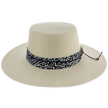 West Coast Walrus Hats White Wool Felt Bolero Hat display picture 2
